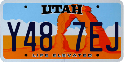 UT license plate Y487EJ