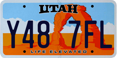 UT license plate Y487FL