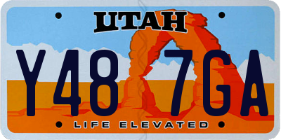 UT license plate Y487GA
