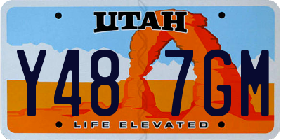 UT license plate Y487GM