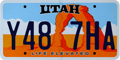 UT license plate Y487HA