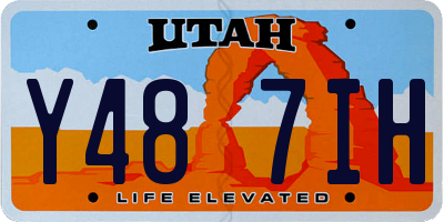 UT license plate Y487IH