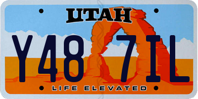 UT license plate Y487IL