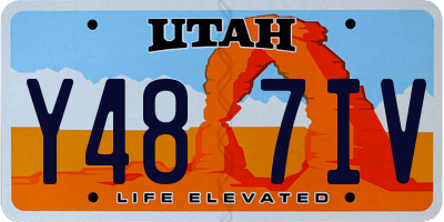 UT license plate Y487IV
