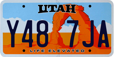 UT license plate Y487JA
