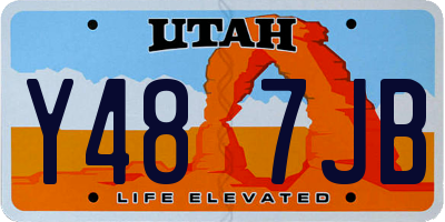 UT license plate Y487JB