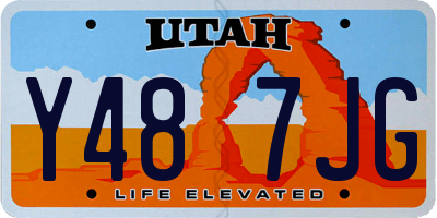 UT license plate Y487JG