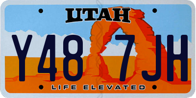 UT license plate Y487JH