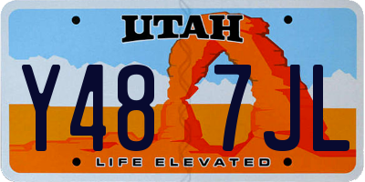 UT license plate Y487JL