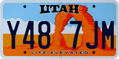 UT license plate Y487JM