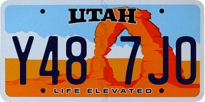 UT license plate Y487JO