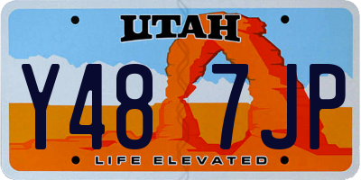UT license plate Y487JP