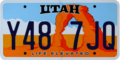 UT license plate Y487JQ