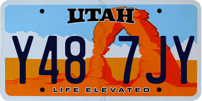 UT license plate Y487JY