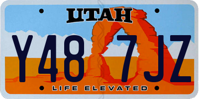 UT license plate Y487JZ