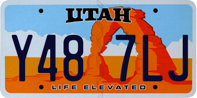 UT license plate Y487LJ