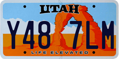 UT license plate Y487LM