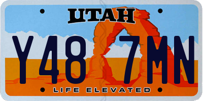 UT license plate Y487MN