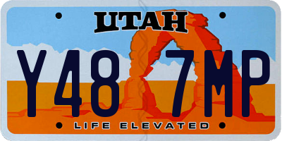 UT license plate Y487MP