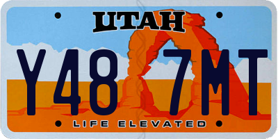 UT license plate Y487MT