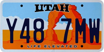 UT license plate Y487MW
