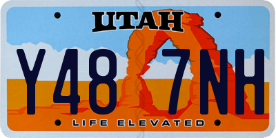UT license plate Y487NH