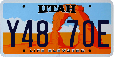 UT license plate Y487OE