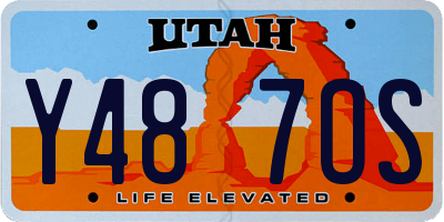 UT license plate Y487OS