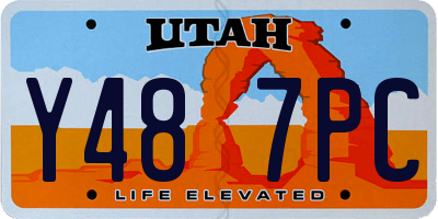 UT license plate Y487PC