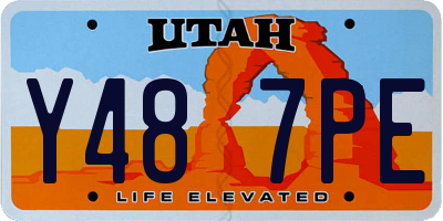 UT license plate Y487PE