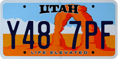 UT license plate Y487PF