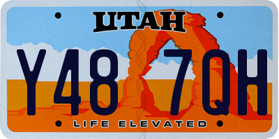 UT license plate Y487QH