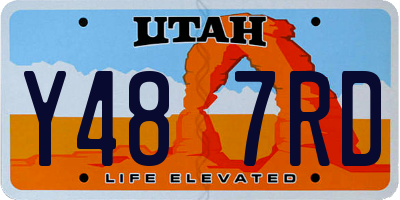 UT license plate Y487RD