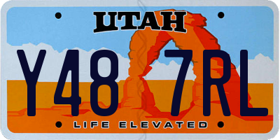 UT license plate Y487RL