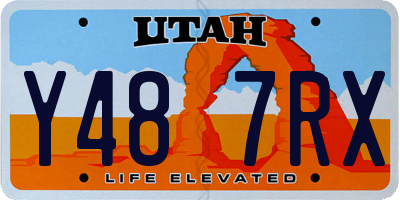 UT license plate Y487RX