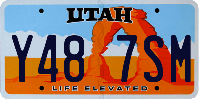 UT license plate Y487SM