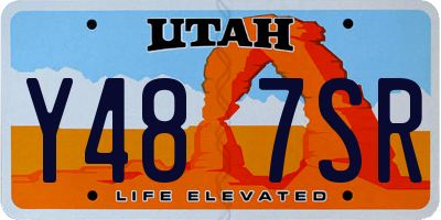 UT license plate Y487SR