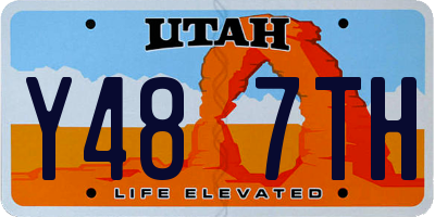 UT license plate Y487TH