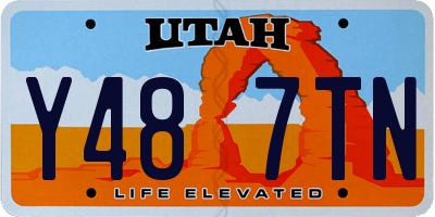 UT license plate Y487TN