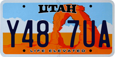 UT license plate Y487UA