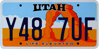 UT license plate Y487UF