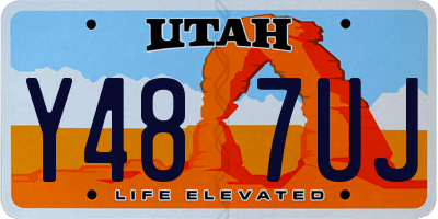 UT license plate Y487UJ