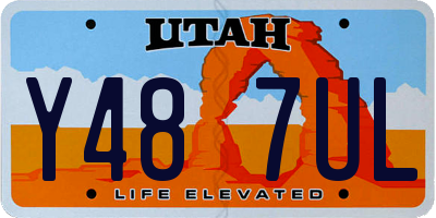 UT license plate Y487UL
