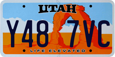 UT license plate Y487VC
