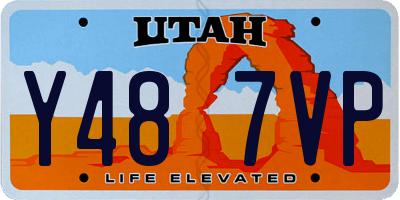 UT license plate Y487VP