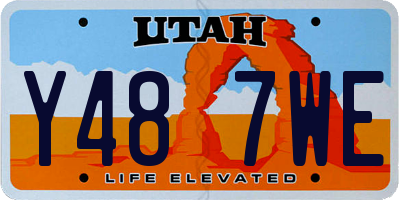UT license plate Y487WE