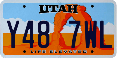 UT license plate Y487WL