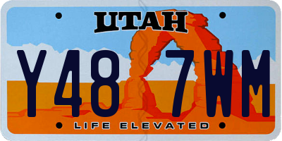 UT license plate Y487WM
