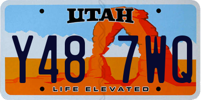 UT license plate Y487WQ