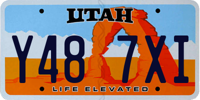 UT license plate Y487XI